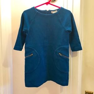 Crewcuts Girls Blue 3/4 Sleeves Sheath Dress